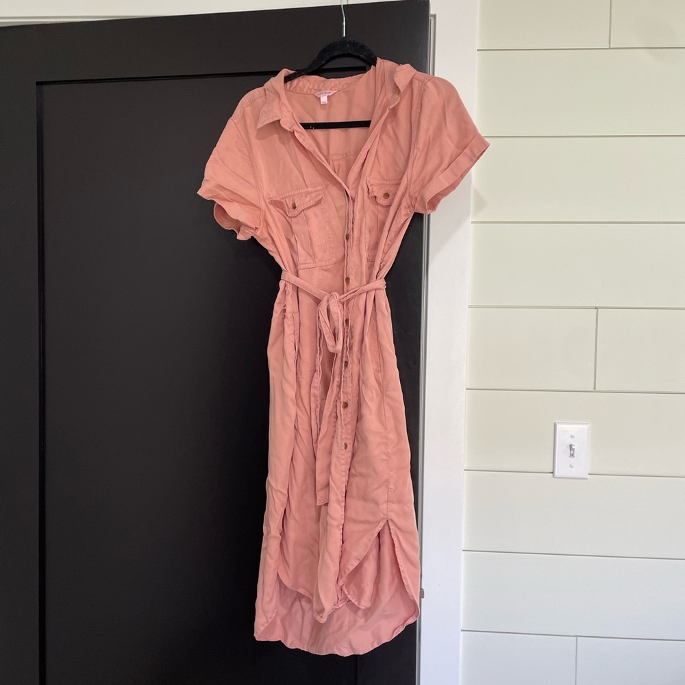 Chic High Low Pink Dress